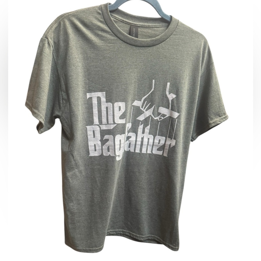 Bagfather T Shirt Green White Women’s Size Medium New Unisex Tee NWOT